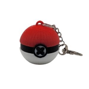 Knitted Pokemon Ball Keychain