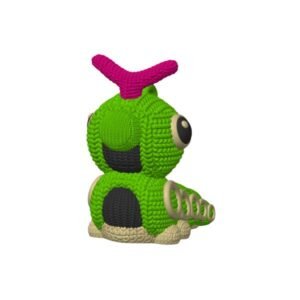 Knitted Caterpie Backpack Charm, Knitted Caterpie Keychain